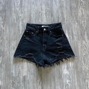 Tiger mist high rise denim shorts